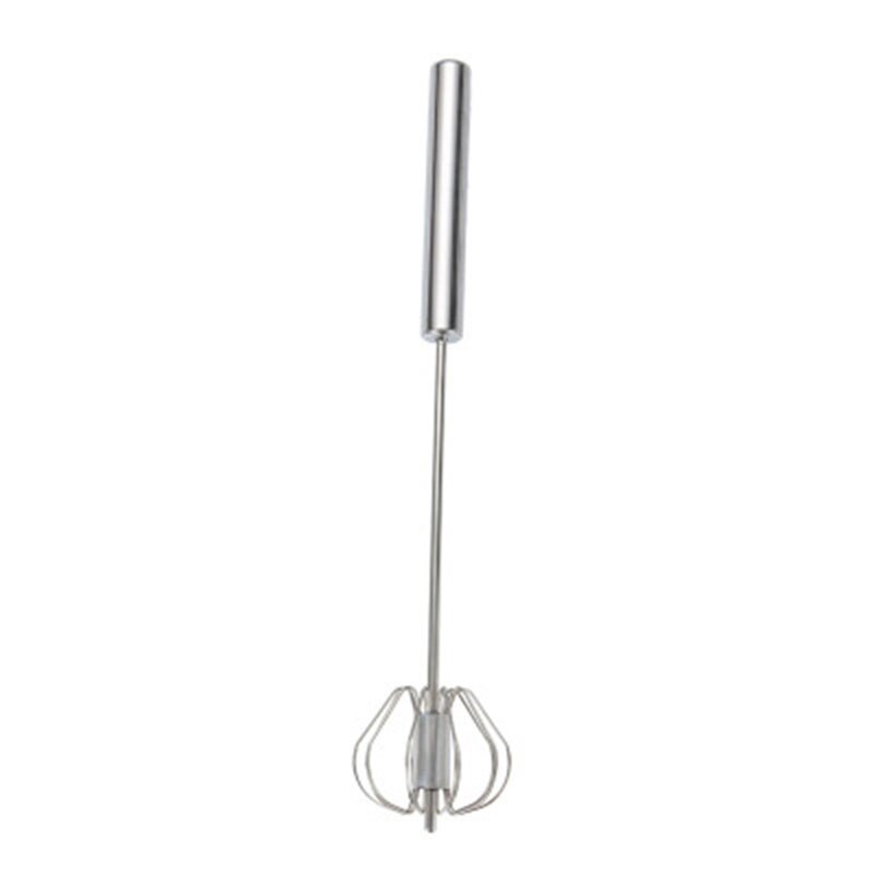 Egg Beater 304 Stainless Steel Egg Whisk Manual Hand Mixer Self Turning Egg Stirrer Kitchen Accessories Egg Tools: Medium