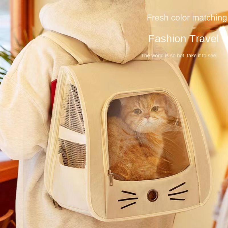 bag space capsule outdoor portable pet backpack shoulder side door large capacity breathable pet supplies