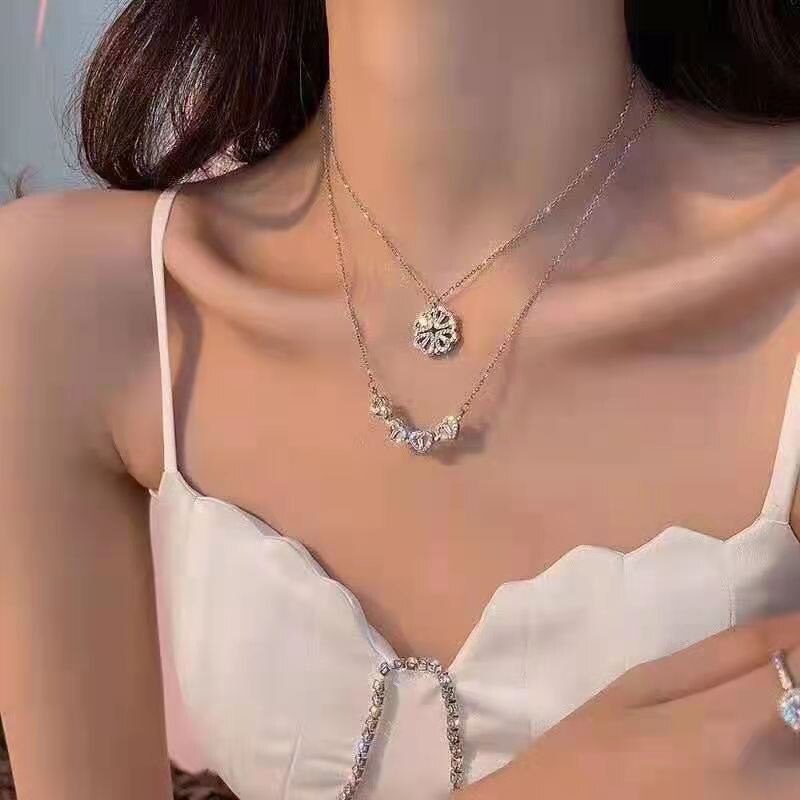 modisch Glück vier Kleeblatt Anhänger Halskette Luxus für Frauen Männer Liebe Halskette Öffnende Halsband Schmuck