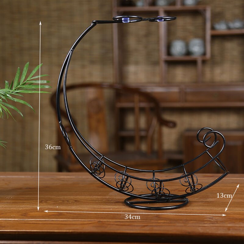 Metal Wine Rack Bottle Glass Cup Holder Modern Moo... – Grandado