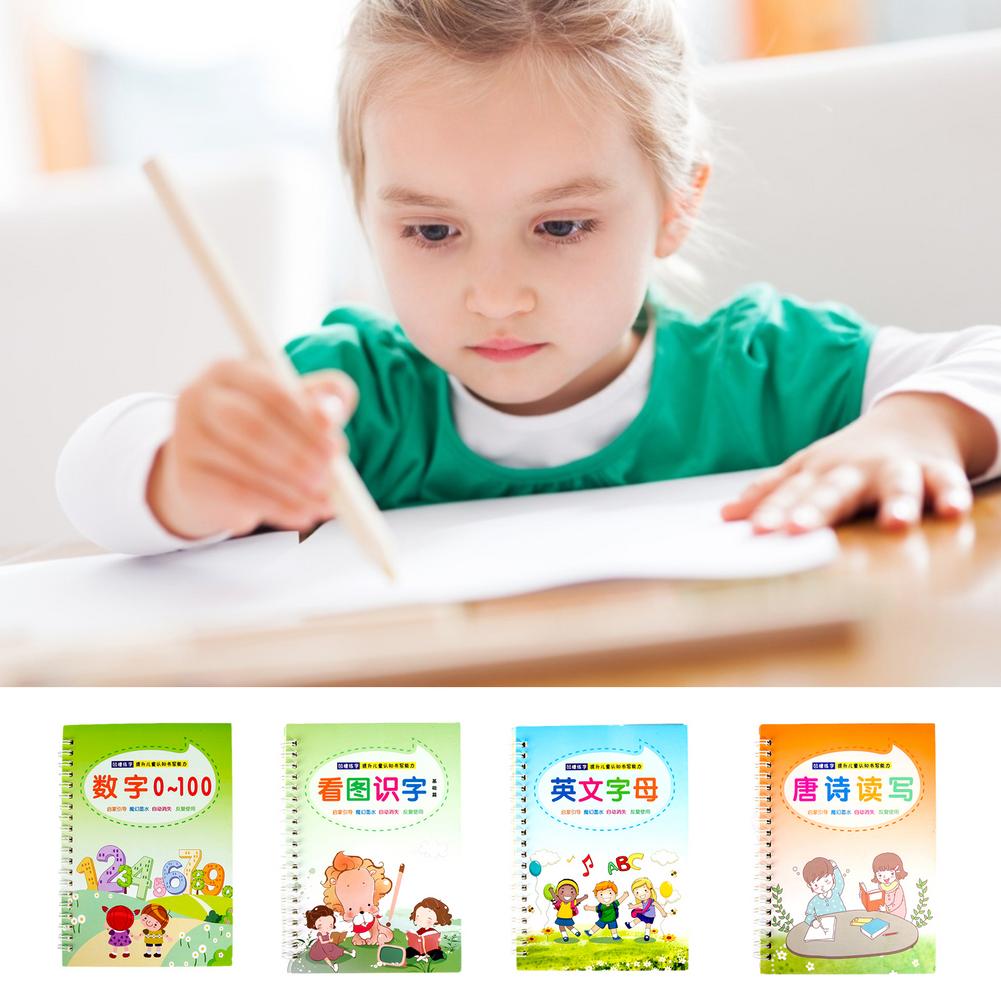 Reusable Calligraphy Reusable Handwriting Copybook Set for Kids Letter Writing Art Supplies Magic Calligraphy Post Set