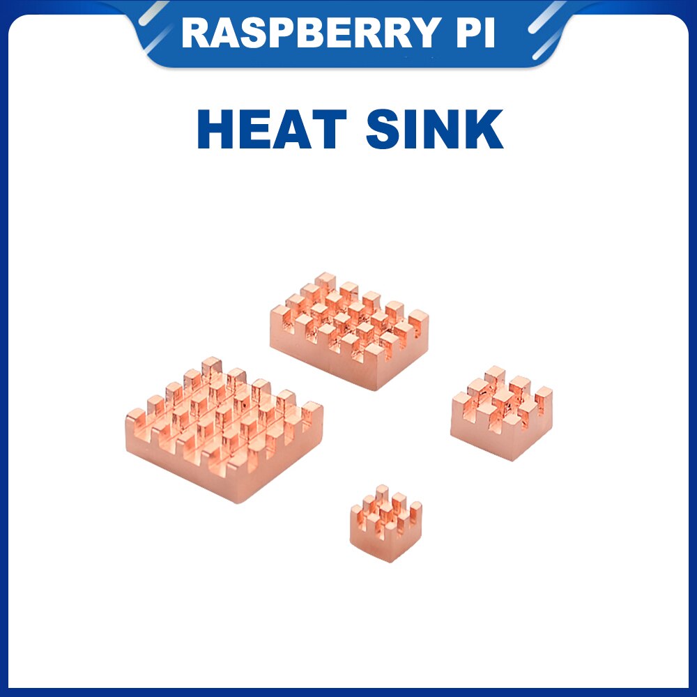 ITINIT-disipador de calor de cobre R43 Raspberry Pi 4 Modelo B, disipador de calor de Metal, CPU RAM, disipación de calor, ventilador de enfriamiento pasivo