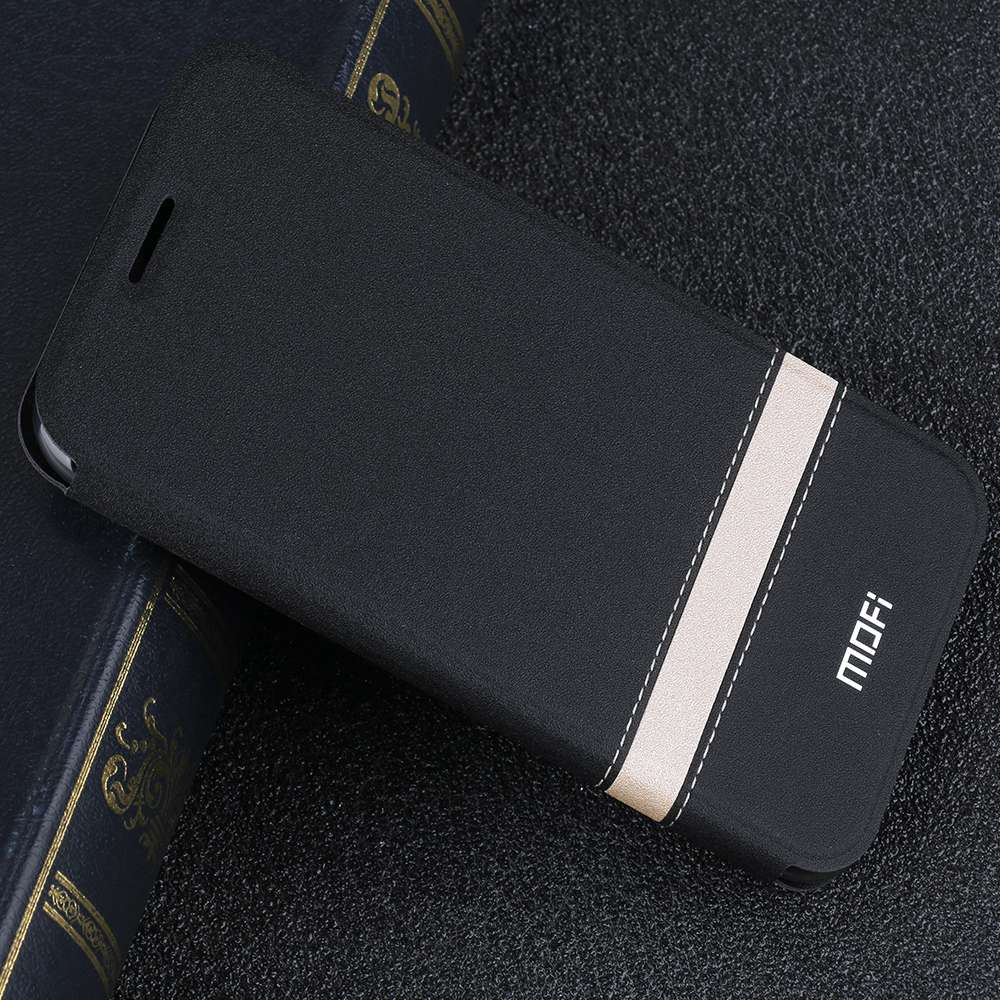 MOFi Flip Cover for Xiaomi Pocophone F1 Case for POCO F1 TPU Coque for Xiomi Mi Global Silicone Housing Folio Capa: Black