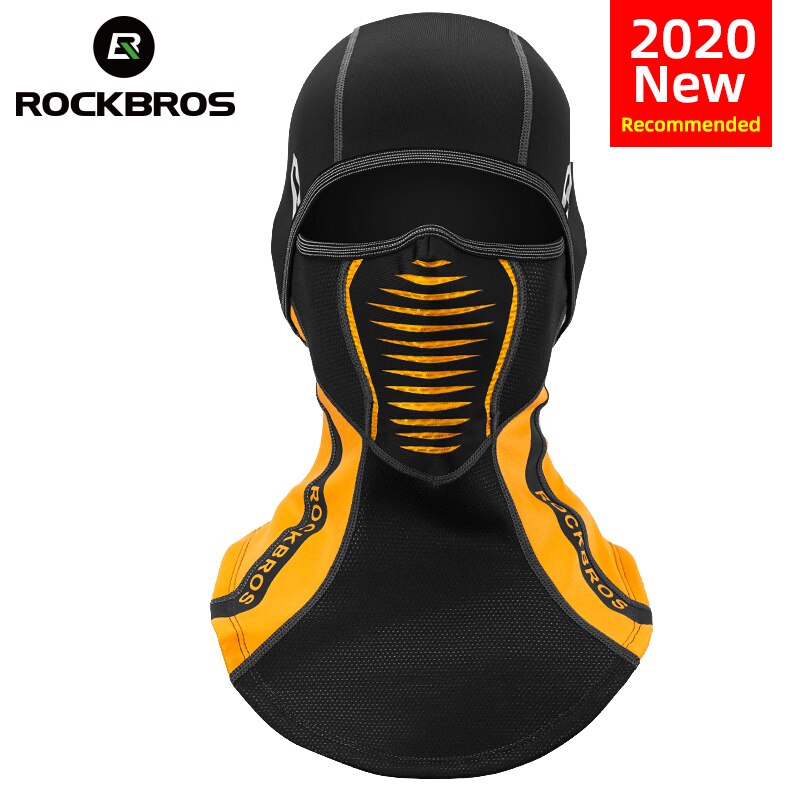 ROCKBROS-Mascarilla de Esquí Térmica, Capucha Protectora para la Cara de Vellón, Bufanda de Forro Polar para Hacer Deporte al Aire Libre, Accesorio de Snowboard Cortaviento, Pasamontañas para Ir en Bicicleta