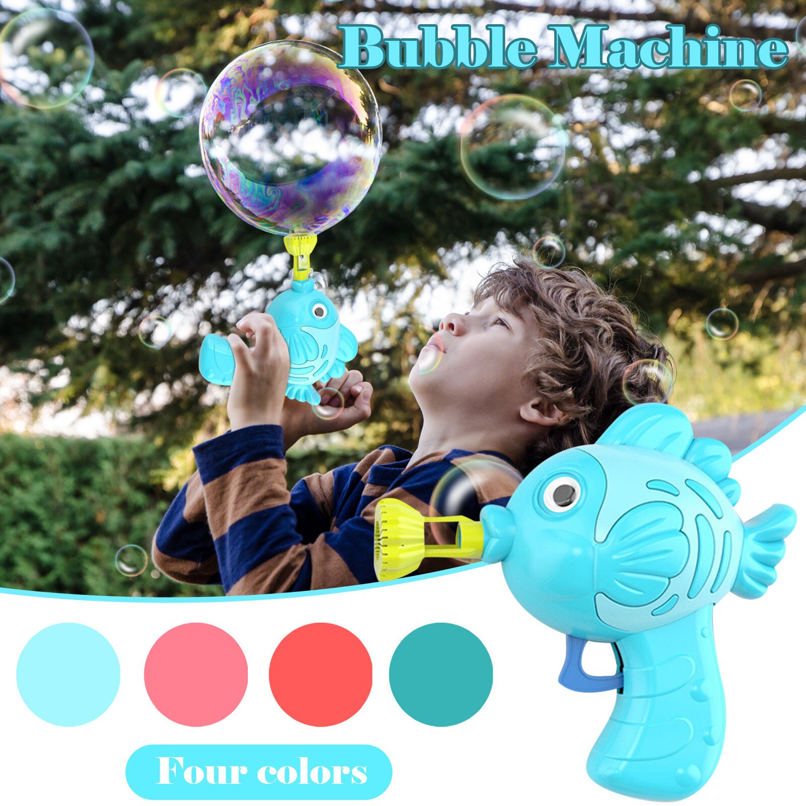 Kinderen Bubble Gun Speelgoed Cartoon Vis Zeep Water Bubble Machine Plezier Bubble Maker Zomer Speelgoed Voor Kinderen Peuters Indoor Outdoor