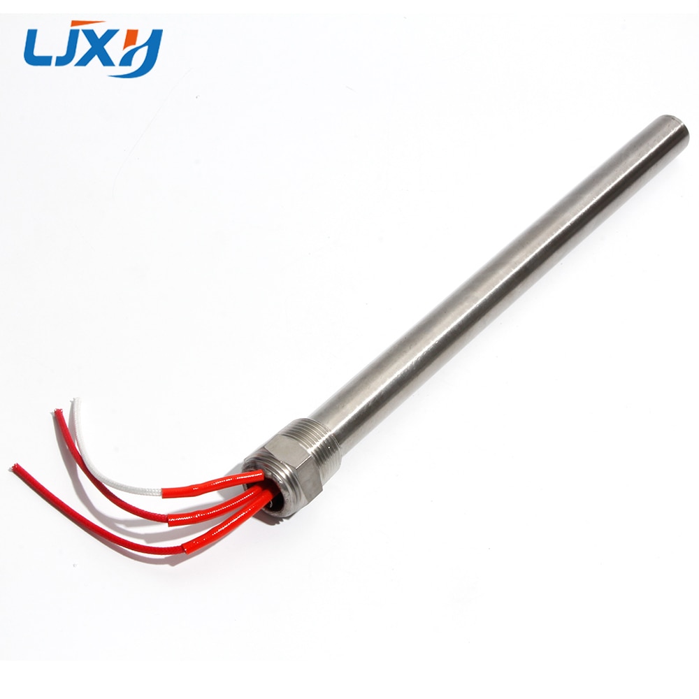 LJXH Electric Heating Tube for Radiator, Heat Conduction Oil Single Head Heating Rod, 6 Points Thread 220V 1000W/1500W/2000W