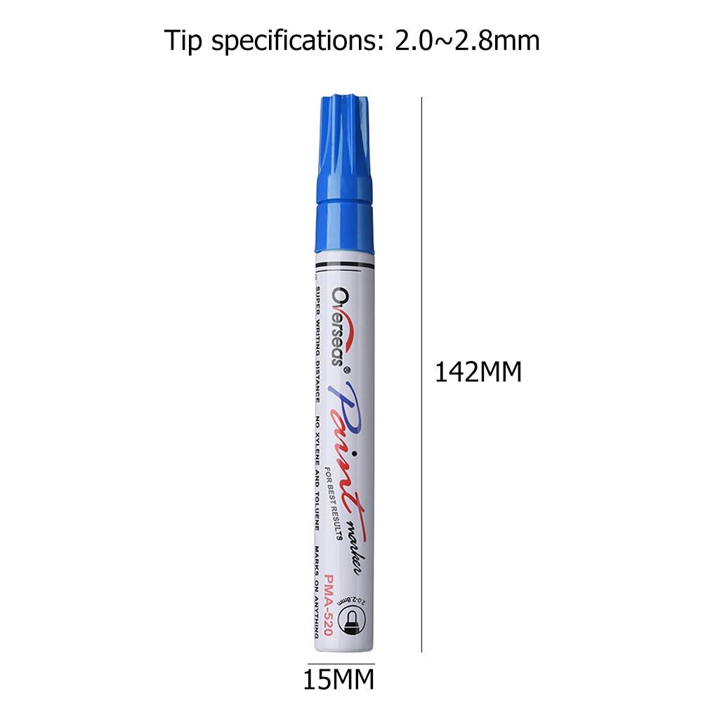 Marcador permanente de pintura impermeable Universal para neumático de coche marcador oleoso Graffiti fuerte cobertura para caucho Metal madera vidrio