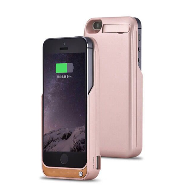 Coque de batterie externe 4200mAH, étui de chargeur de secours pour iPhone 5 5s SE