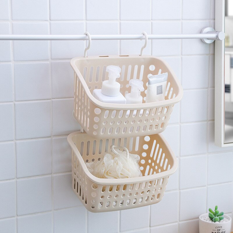 Hanging Storage Basket Bathroom Hanging Basket Toilet Plastic Storage Basket Wall Hanging Storage Basket Plastic Storage Holder