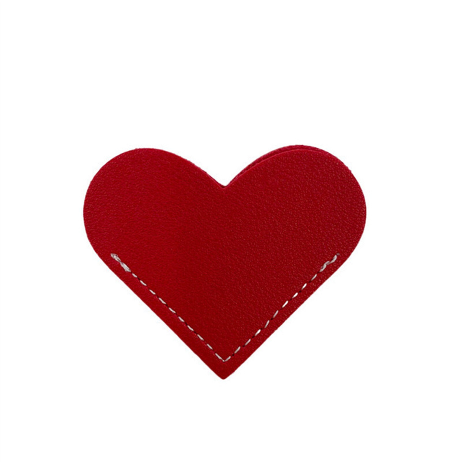 Pu Leather Heart Bookmark Book Corner Protective Cover Bookworm For Book Lover Stationery Supplies Bookmark