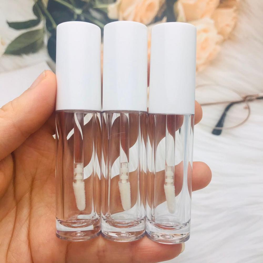 10/50/100 stk 5ml tomme lipgloss tubebeholder gennemsigtige læbepomade tuber genopfyldelige kosmetikflasker