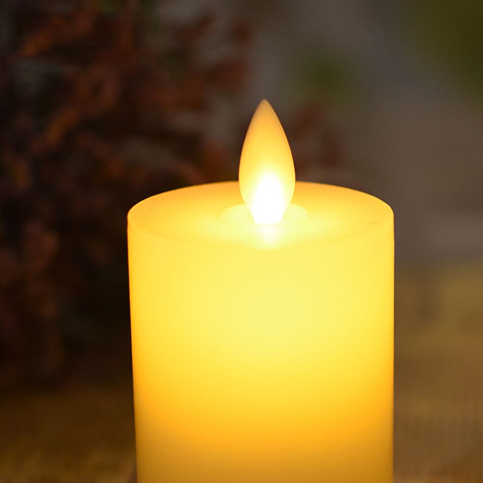 Elektronische led wachs kerze licht mit tanzen flamme, schöne flammenlose kerze für Halloween, Weihnachten partei dekoration