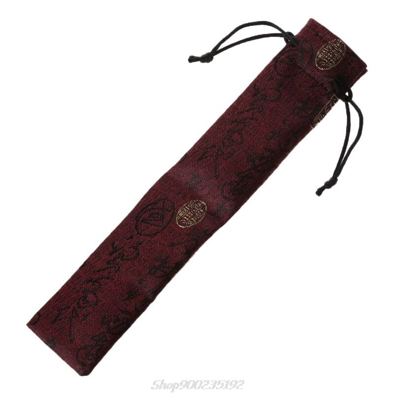 Kinesisk kalligrafi stil dekorativ folde hånd blæser taske støvtæt holder beskyttelses taske cover   jy25 20: Rød