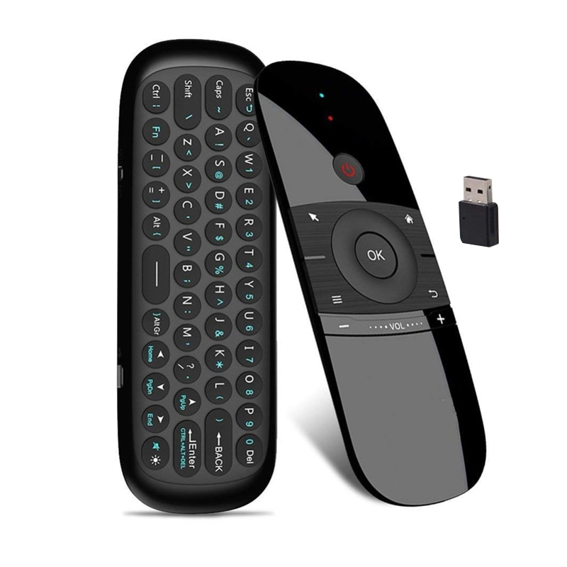 2.4G wireless air mouse gyroscope voice control induction universal mini keyboard remote control for PC Android TV box W1