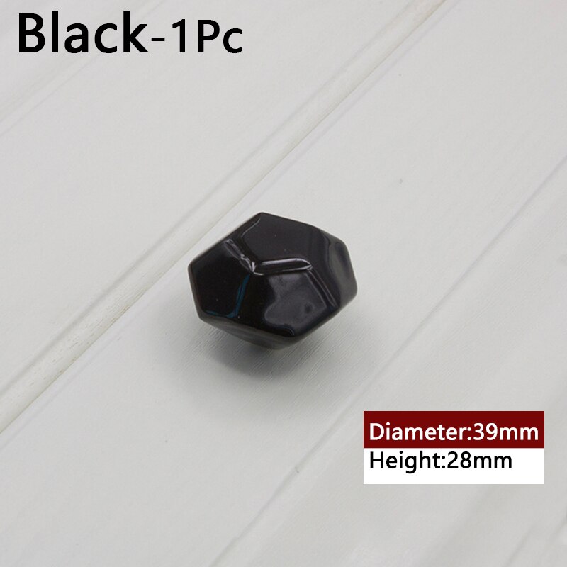 1Pc Enkele Gat Kledingkast Lade Trekt Deurklink Keramiek Kabinet Knop Met Schroef Meubilair Hardware: B