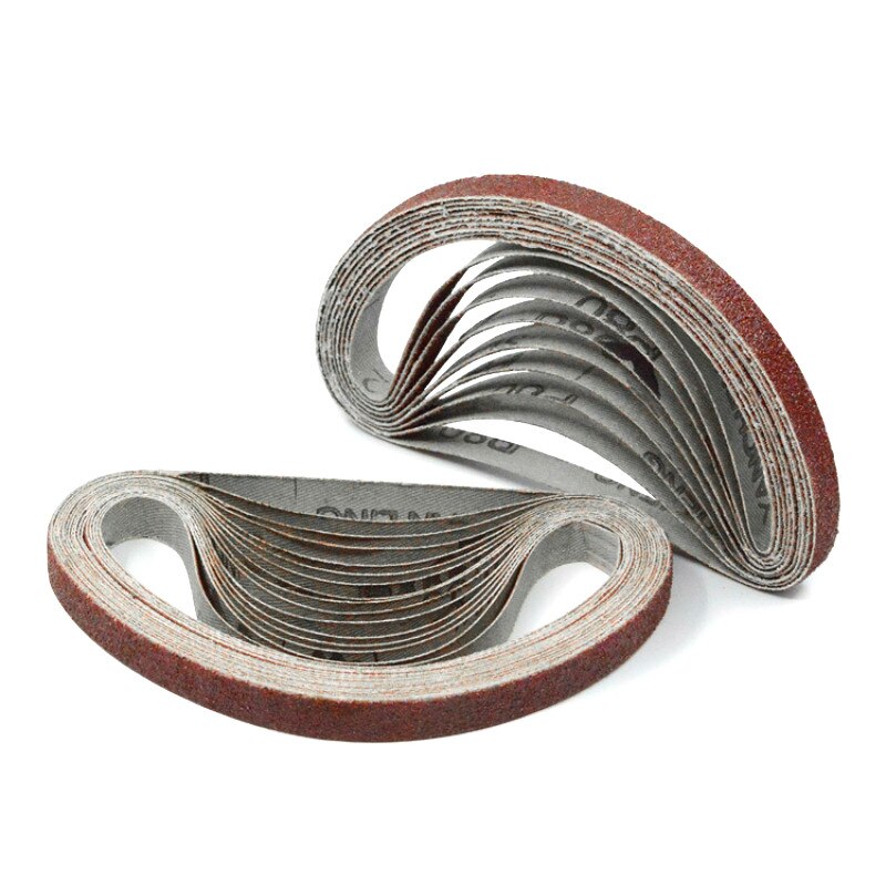 10 Pack 330*10Mm 520*20Mm Bruin Aluminiumoxide Schuren Riemen 60-1000 Grit Slijpen En polijsten Vervanging Voor Haakse Slijper Machin