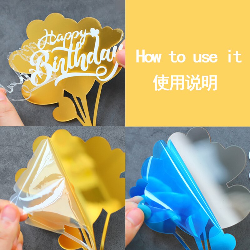 Fer fleur décoration de gâteau Sika cerf décorations joyeux anniversaire fête pour bébé douche anniversaire fournitures