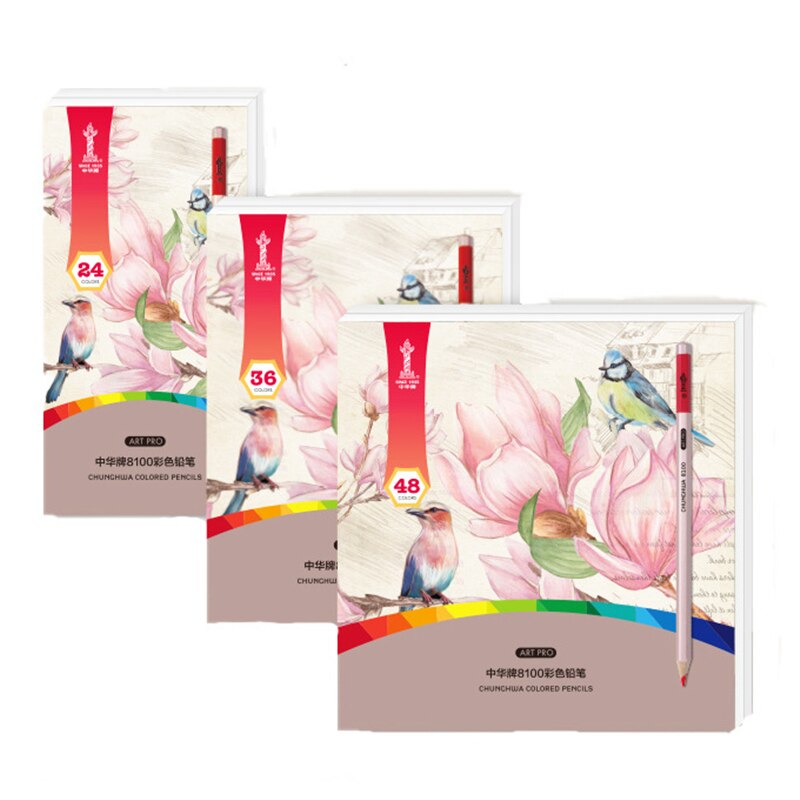 24/36/48/color pencil oily water-soluble pencil art color painting pen sketch wooden pencil set hand-painted school supplies