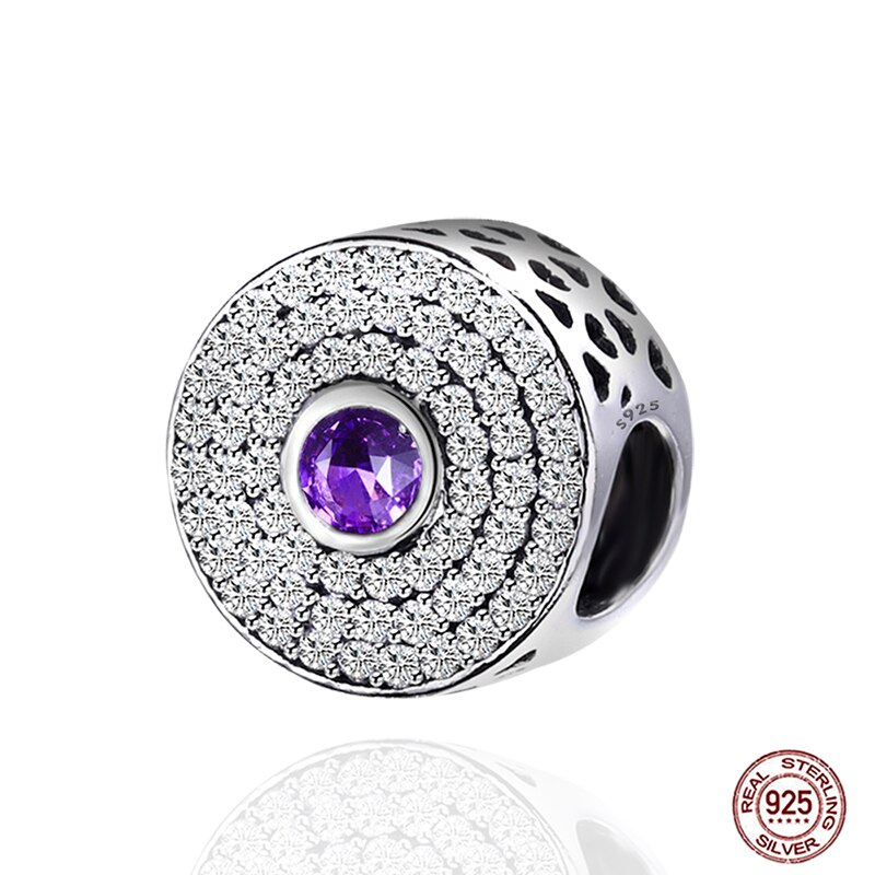 style DIY 925 Sterling Silver Cubic Zircon Charm Beads Fit Bracelet Charms Silver 925 Original Beads Jewelry Making: Default Title