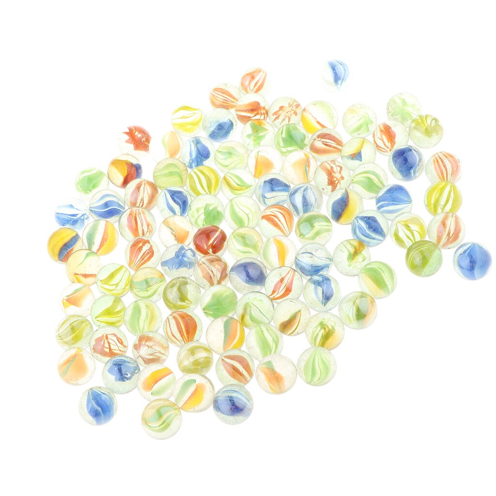 100pcs 12mm Glass Bead Marbles Ball Kid Toy Party Bag Filler Tank Vase Decor