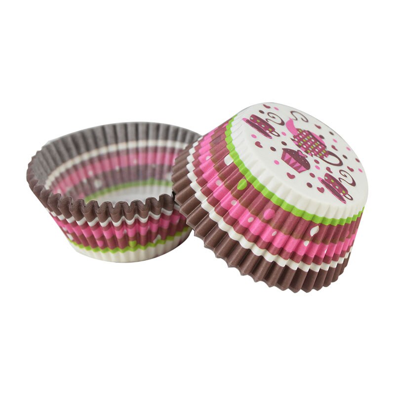 Emballage de gâteaux en papier, 100 pièces, tasses à Muffin, fête, bricolage, cuisine, lieu de cuisson, moule Cupcake, Dessert, boîte étanche à l&#39;huile de 7cm: D17