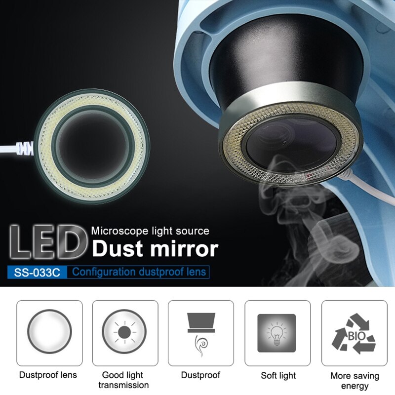 SS-033C Microscope Light Source Ring Light Source White Light Source Lamp Cover Switch Control 110V-220V