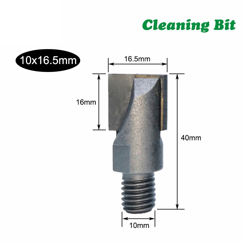 1PC 10MM Shank Milling Cutter Wood Carving Screw Thread CNC Cleaning Bottom Router Bit Lock Milling Cutter Wood Woodworking Bit: 01