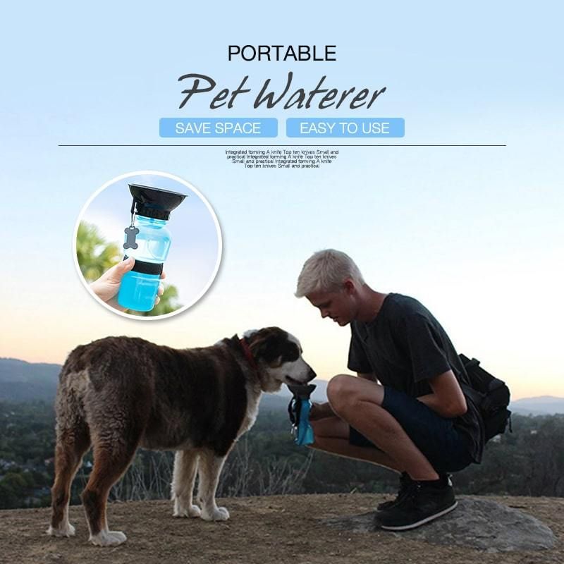 Bebedero portátil para mascotas, alimentador de bebedero, botella de agua de gran capacidad para perros