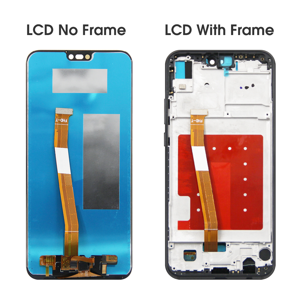 Pantalla de 5,84 pulgadas para Huawei P20 lite pantalla Lcd Digitalizador de pantalla táctil Digital con marco para Huawei P20 lite ANE-LX1 LX2 LX3 LX2J