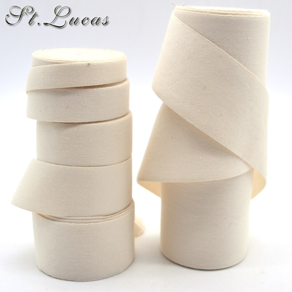 Cinta de encuadernación de diamantes de imitación, accesorios de embalaje de encaje, color natural, liso, 100% algodón, bricolaje, novedad