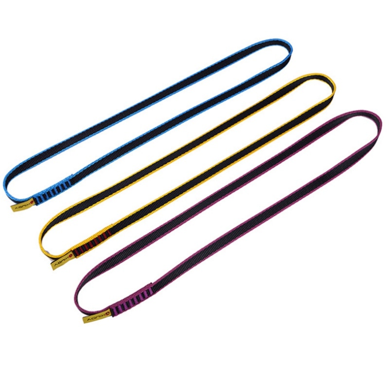 Rock Climbing Sling Rope Protector 22kN 60cm Nylon Bearing Strap Reinforce Rope Belt Arborist Mountaineering Equipment CE / UIAA