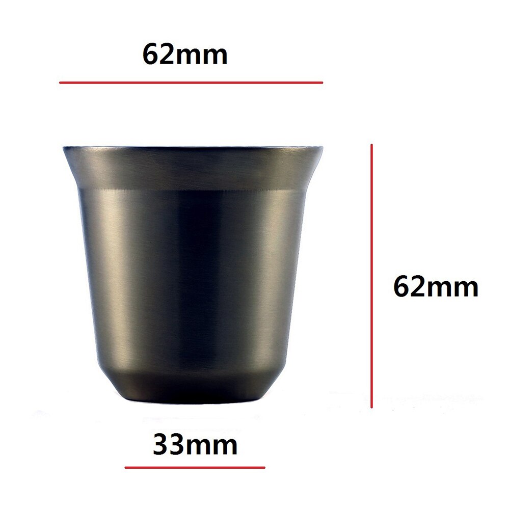 80ml dobbel vegg kaffekopp rustfritt stål kaffekrus espresso kaffekopper isolasjon kaffekopp kapsel krus te kaffekopper