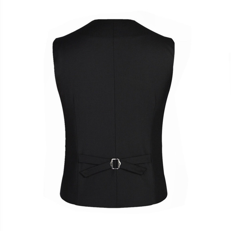 Sort klassisk patchwork rayon krave herre jakkesæt vest til mænd business tøj knap åben slank grå vest