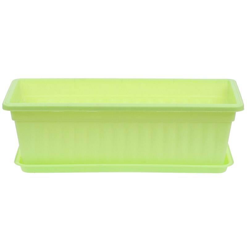 1pc Flower Pots Planters Pot Trays Plastic Pots Large Square Pots For Succulent Plants: Green