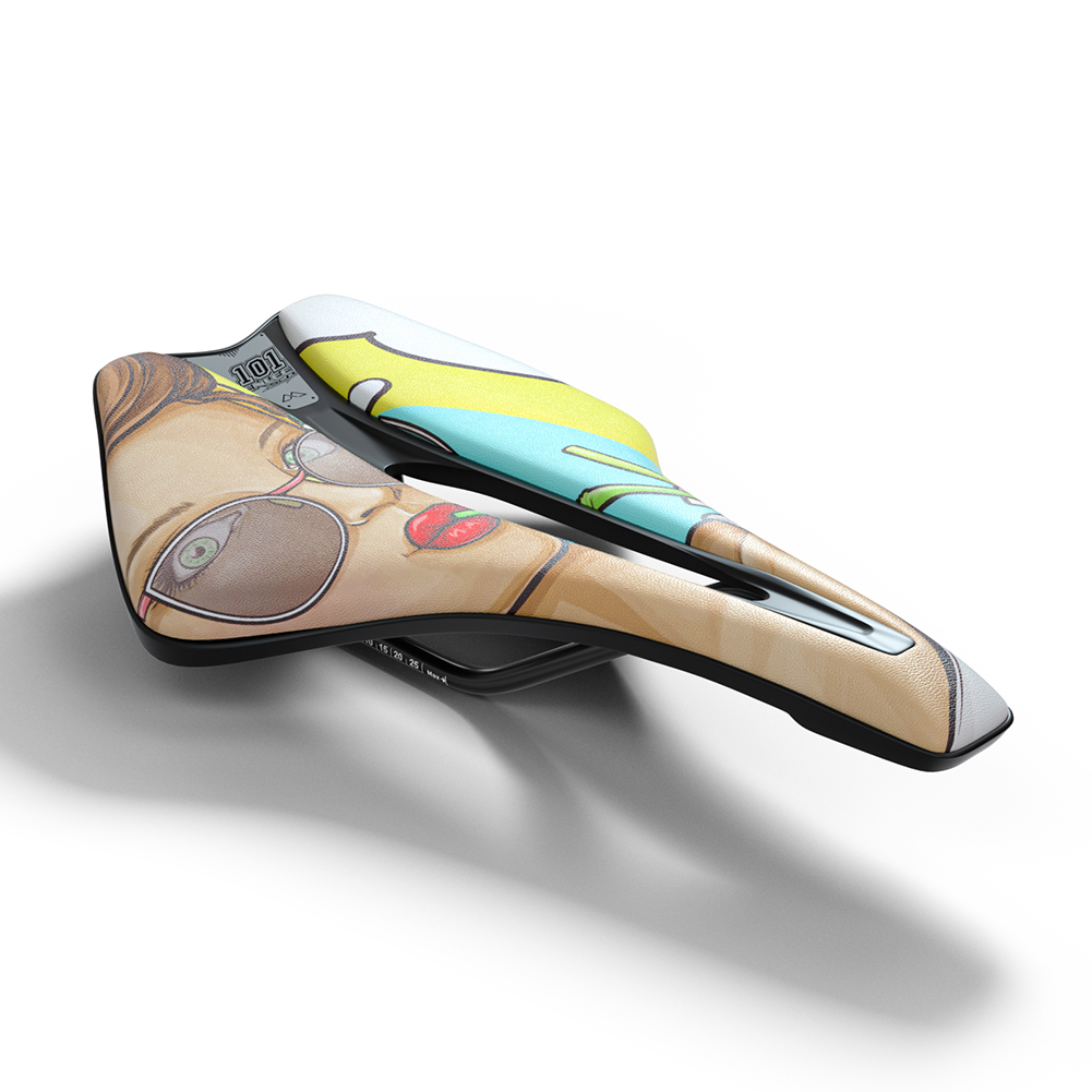 Racefiets Zadel Waterdichte Reflecterende Fiets Zadels Persoonlijkheid Patroon Mtb Hollow Out Ventilatie Zitkussen: Drinks