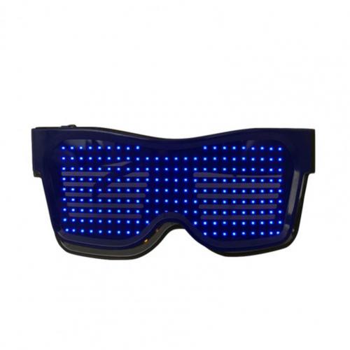 Electronic Bluetooth Luminous Glasses with LED Light Birthday Party Club Props Electronic Bluetooth Luminous Glasses: Blue