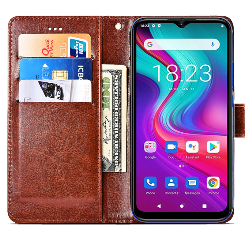 Business Leather Flip Case For Doogee X96 Pro Coque Anti-knock Wallet Cover For Carcasa Para Celular Doogee X96 Pro X96Pro Etui: CXTZ Brown
