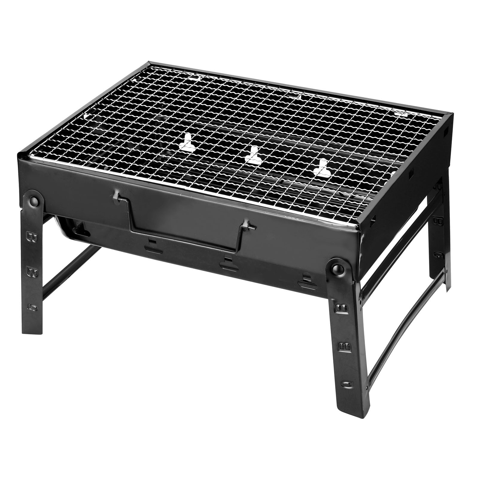 Thickened BBQ Portable Barbecue Oven Folding Home Grill Outdoor Black Steel Furnaces Outdoor Compact Grill Cooker