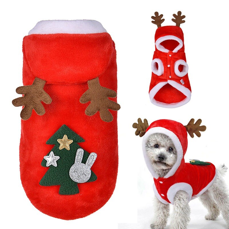 Ropa navideña para perro, disfraz de invierno para perro y gato, abrigo para perros pequeños, gatos, Chihuahua, Yorkshire Terrier, Ropa para mascotas, Ropa para perro