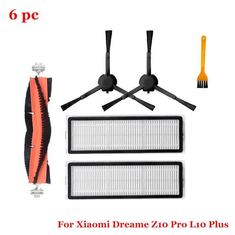Accesorios para aspiradora Dreame bot Z10 Pro / L10 PLUS XiaoMi Mijia STYTJ05ZHM, Robot vacío automático, cepillo principal/lateral, filtro: plum