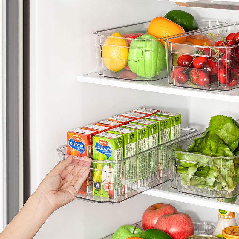 Fridge Food Fresh Keep Storage Box Refrigerator Organizer Bins Stackable Vegetable Fruit Meat Fresh Box Freezer Organizer Tool