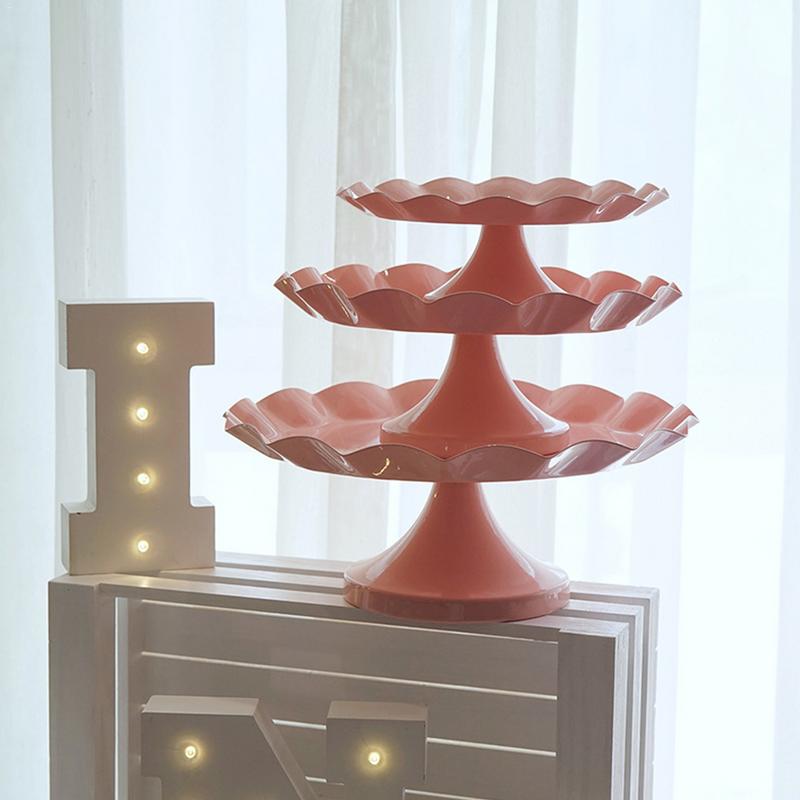 Wedding Cake Stand Dessert Tray Lace Edge Cake Tools Desktop Decoration Supplies Decorating Plates Party Dessert Display Tray