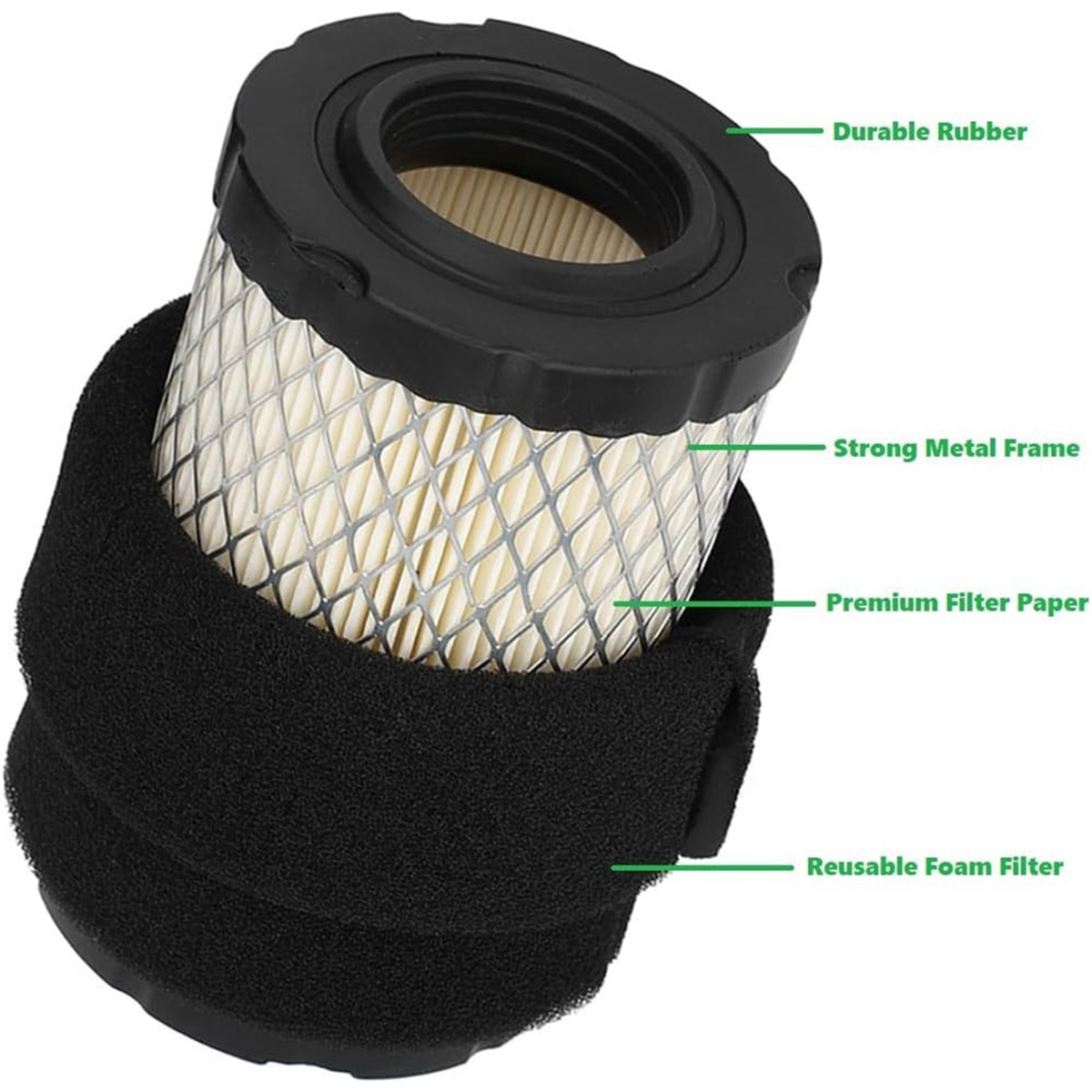796031 594201 Luftfilter-einstellen für Briggs und Stratton 590825 591334 John Deere D100 D110 D105 D125 D130 D140 MIU14395