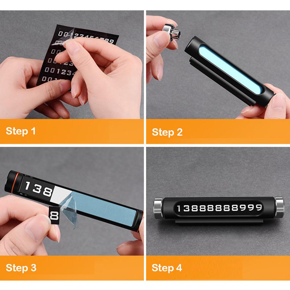 Auto Tijdelijke Parkeerkaart Lichtgevende Telefoon Nummerplaat Auto Stickers Auto Interieur Accessoires telefoonnummer board #823