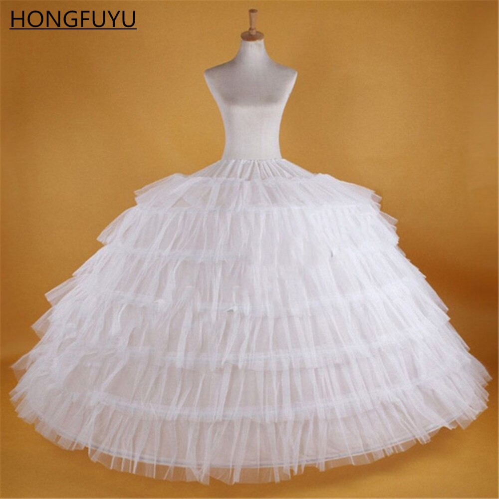 HONGFUYU Bridal Hoop Skirt Wedding Petticoat Accessories Crinoline Slip White In Stock: 12