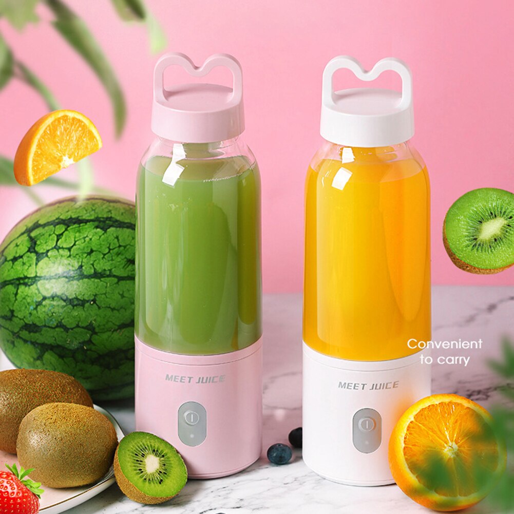 Draagbare Abs 500 Ml Elektrische Juicer Fruit Blender Mixer Oplaadbare Extractor Fles Machine Sport Fles Sap Cup