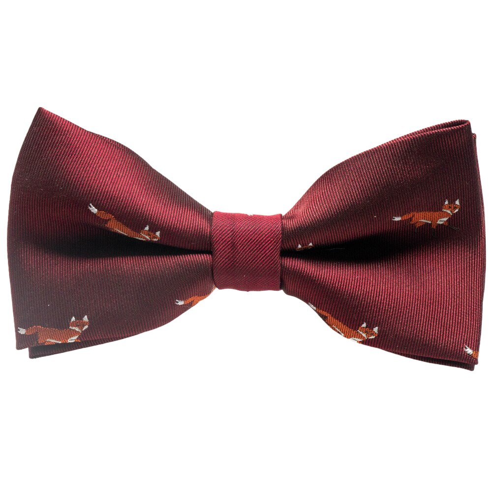 Nœud papillon en soie pour hommes, ajustable, à la , animal, renard, escargot, dinosaure, cravate, pour fête de mariage,: 13