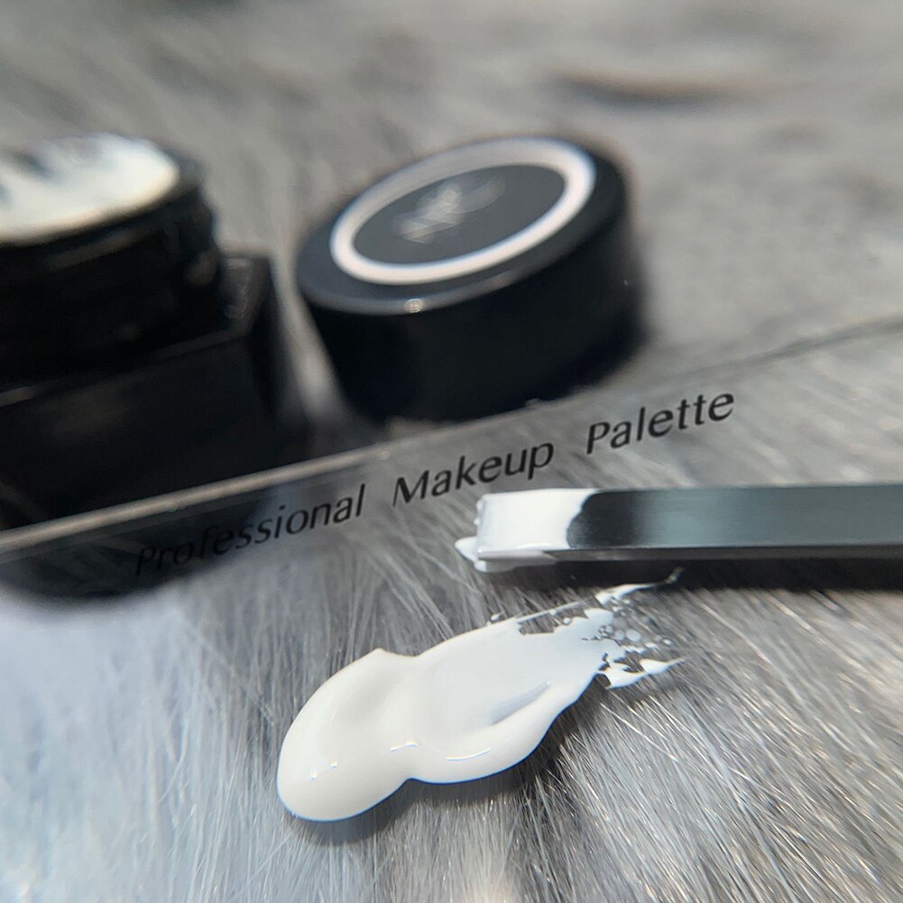 Acryl Duidelijke Make-Up Palet Clear Nail Stempelen Platen Polish Gel Mengen Spatel Foundation Oogschaduw Roestvrij Stalen Staaf