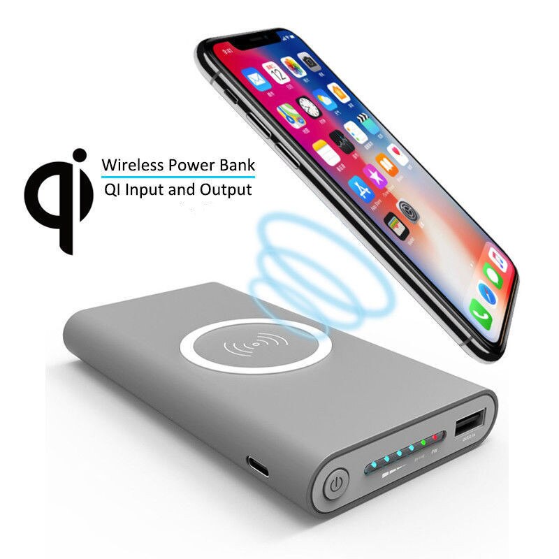 Qi Caricatore Senza Fili Banca di Potere 30000mAh Per Il IPhone X 8 Più di Samsung Nota 8 Veloce Caricatore Portatile Powerbank Mobile caricatore del telefono