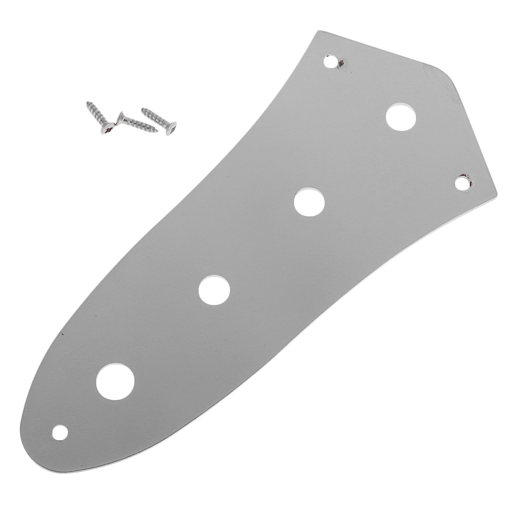 Bass Metalen Controle Plaat 4-Gat Voor Jazz Bass Jb Vergadering Deel Geladen Elektrische Bas Accessoire: Silver